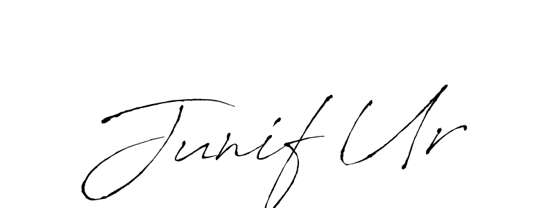 How to make Junif Ur signature? Antro_Vectra is a professional autograph style. Create handwritten signature for Junif Ur name. Junif Ur signature style 6 images and pictures png