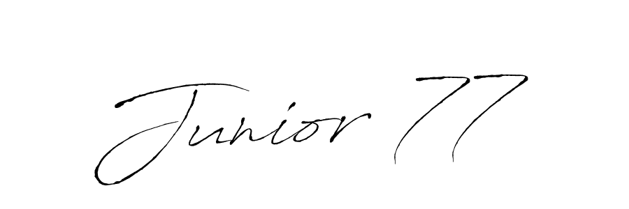 Design your own signature with our free online signature maker. With this signature software, you can create a handwritten (Antro_Vectra) signature for name Junior 77. Junior 77 signature style 6 images and pictures png