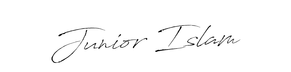 Create a beautiful signature design for name Junior Islam. With this signature (Antro_Vectra) fonts, you can make a handwritten signature for free. Junior Islam signature style 6 images and pictures png