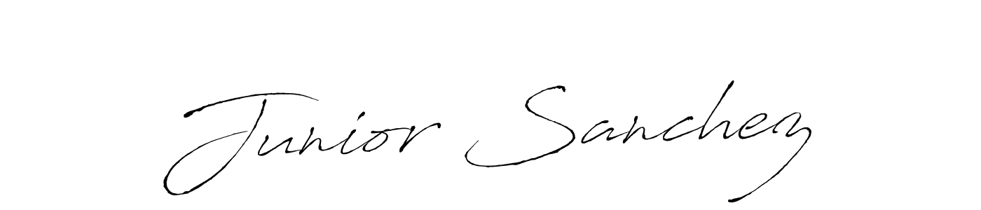 Make a beautiful signature design for name Junior Sanchez. With this signature (Antro_Vectra) style, you can create a handwritten signature for free. Junior Sanchez signature style 6 images and pictures png