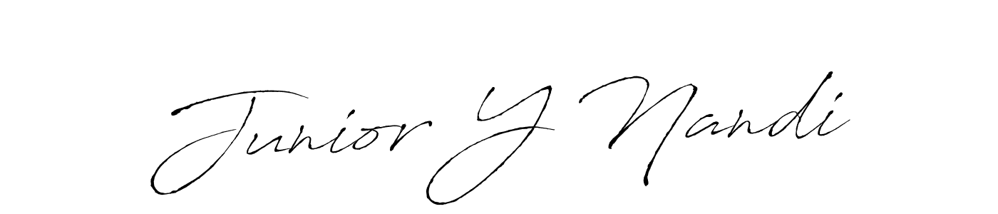 How to make Junior Y Nandi name signature. Use Antro_Vectra style for creating short signs online. This is the latest handwritten sign. Junior Y Nandi signature style 6 images and pictures png