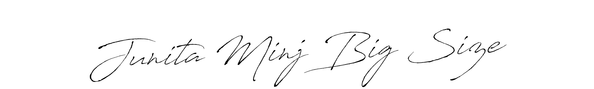 Junita Minj Big Size stylish signature style. Best Handwritten Sign (Antro_Vectra) for my name. Handwritten Signature Collection Ideas for my name Junita Minj Big Size. Junita Minj Big Size signature style 6 images and pictures png