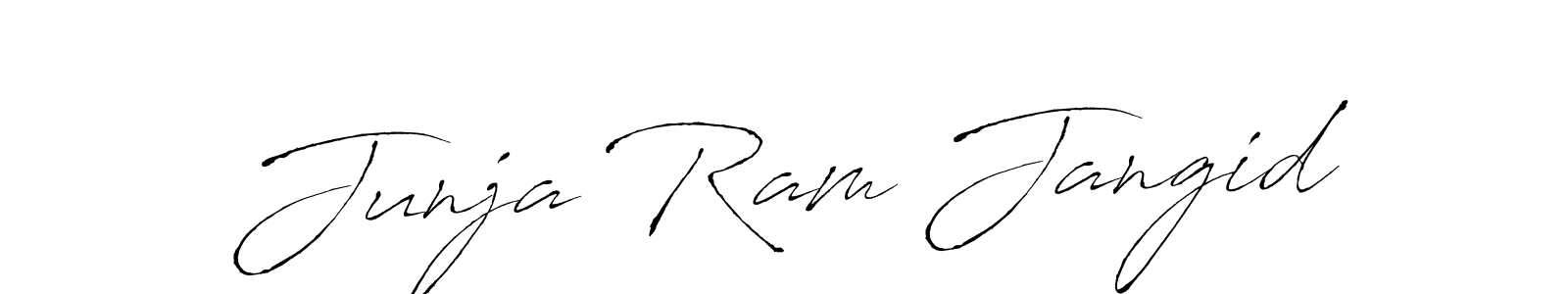 Design your own signature with our free online signature maker. With this signature software, you can create a handwritten (Antro_Vectra) signature for name Junja Ram Jangid. Junja Ram Jangid signature style 6 images and pictures png