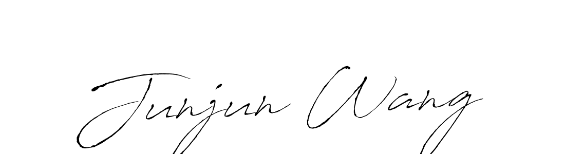 Design your own signature with our free online signature maker. With this signature software, you can create a handwritten (Antro_Vectra) signature for name Junjun Wang. Junjun Wang signature style 6 images and pictures png