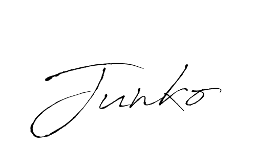 How to make Junko name signature. Use Antro_Vectra style for creating short signs online. This is the latest handwritten sign. Junko signature style 6 images and pictures png