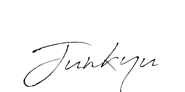 How to Draw Junkyu signature style? Antro_Vectra is a latest design signature styles for name Junkyu. Junkyu signature style 6 images and pictures png