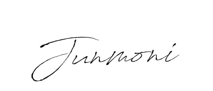 Design your own signature with our free online signature maker. With this signature software, you can create a handwritten (Antro_Vectra) signature for name Junmoni. Junmoni signature style 6 images and pictures png