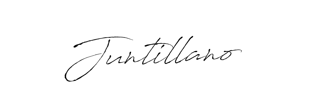 Use a signature maker to create a handwritten signature online. With this signature software, you can design (Antro_Vectra) your own signature for name Juntillano. Juntillano signature style 6 images and pictures png