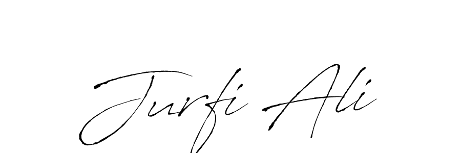 The best way (Antro_Vectra) to make a short signature is to pick only two or three words in your name. The name Jurfi Ali include a total of six letters. For converting this name. Jurfi Ali signature style 6 images and pictures png