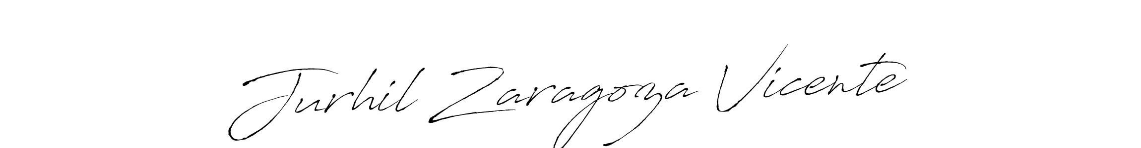 Antro_Vectra is a professional signature style that is perfect for those who want to add a touch of class to their signature. It is also a great choice for those who want to make their signature more unique. Get Jurhil Zaragoza Vicente name to fancy signature for free. Jurhil Zaragoza Vicente signature style 6 images and pictures png