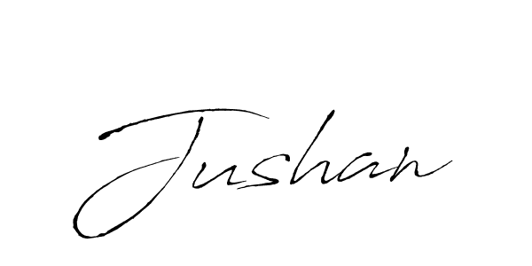 Design your own signature with our free online signature maker. With this signature software, you can create a handwritten (Antro_Vectra) signature for name Jushan. Jushan signature style 6 images and pictures png