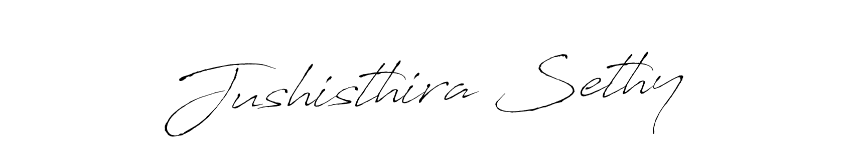 How to make Jushisthira Sethy signature? Antro_Vectra is a professional autograph style. Create handwritten signature for Jushisthira Sethy name. Jushisthira Sethy signature style 6 images and pictures png