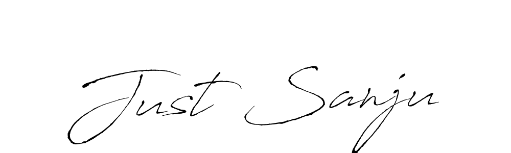 Use a signature maker to create a handwritten signature online. With this signature software, you can design (Antro_Vectra) your own signature for name Just Sanju. Just Sanju signature style 6 images and pictures png