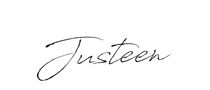 Design your own signature with our free online signature maker. With this signature software, you can create a handwritten (Antro_Vectra) signature for name Justeen. Justeen signature style 6 images and pictures png