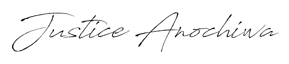 Try this chic Justice Anochiwa handwritten sign style. Using Antro_Vectra font elements, it gives your name a sleek, memorable identity. Justice Anochiwa signature style 6 images and pictures png