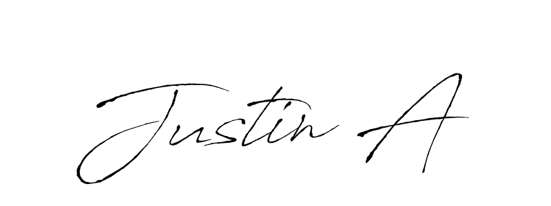 Use a signature maker to create a handwritten signature online. With this signature software, you can design (Antro_Vectra) your own signature for name Justin A. Justin A signature style 6 images and pictures png