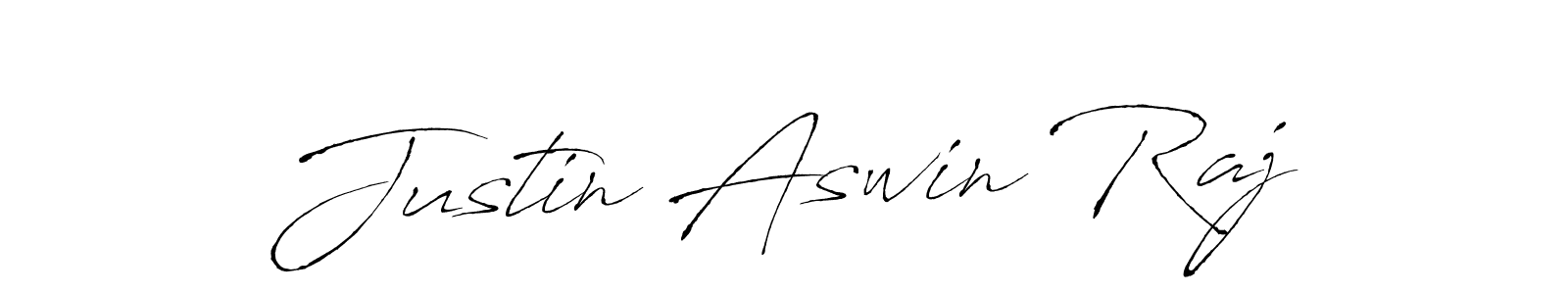 Design your own signature with our free online signature maker. With this signature software, you can create a handwritten (Antro_Vectra) signature for name Justin Aswin Raj. Justin Aswin Raj signature style 6 images and pictures png