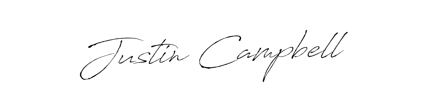 Justin Campbell stylish signature style. Best Handwritten Sign (Antro_Vectra) for my name. Handwritten Signature Collection Ideas for my name Justin Campbell. Justin Campbell signature style 6 images and pictures png