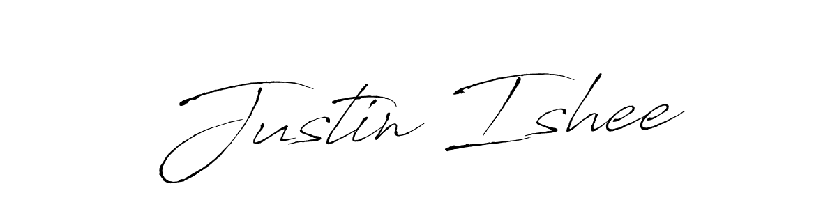 Design your own signature with our free online signature maker. With this signature software, you can create a handwritten (Antro_Vectra) signature for name Justin Ishee. Justin Ishee signature style 6 images and pictures png