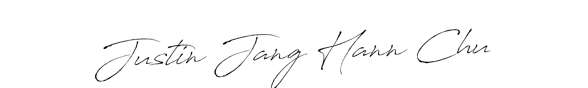 Antro_Vectra is a professional signature style that is perfect for those who want to add a touch of class to their signature. It is also a great choice for those who want to make their signature more unique. Get Justin Jang Hann Chu name to fancy signature for free. Justin Jang Hann Chu signature style 6 images and pictures png