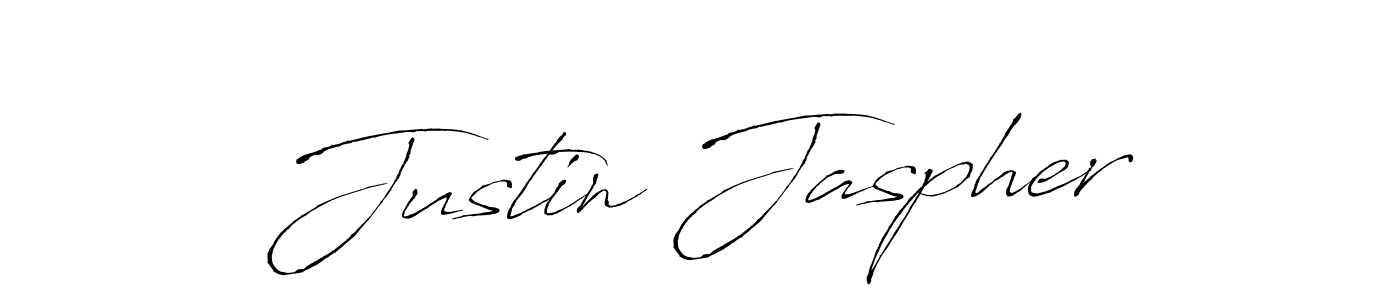 Justin Jaspher stylish signature style. Best Handwritten Sign (Antro_Vectra) for my name. Handwritten Signature Collection Ideas for my name Justin Jaspher. Justin Jaspher signature style 6 images and pictures png