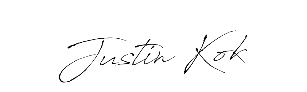 Make a beautiful signature design for name Justin Kok. With this signature (Antro_Vectra) style, you can create a handwritten signature for free. Justin Kok signature style 6 images and pictures png