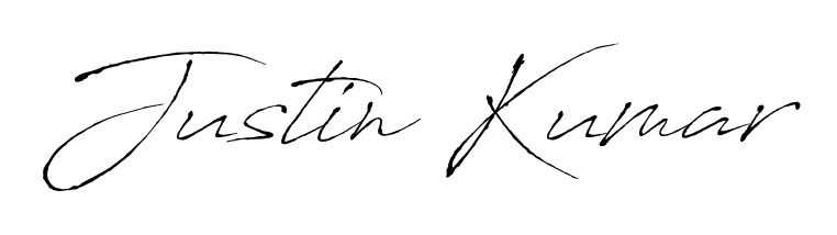 Elevate your brand with a stunning Justin Kumar eSignature. The Antro_Vectra style provides a balanced, flowing aesthetic for everyday signing. Justin Kumar signature style 6 images and pictures png