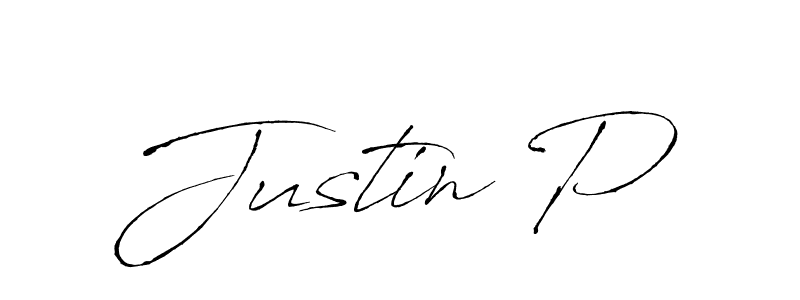 Create a beautiful signature design for name Justin P. With this signature (Antro_Vectra) fonts, you can make a handwritten signature for free. Justin P signature style 6 images and pictures png