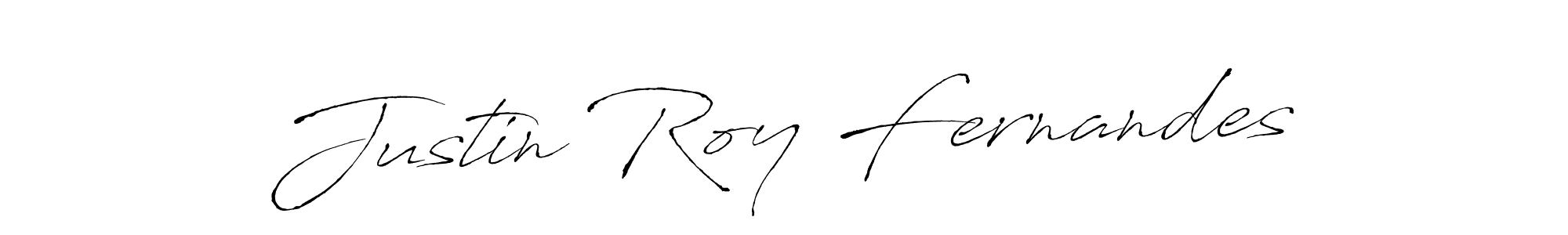 Justin Roy Fernandes stylish signature style. Best Handwritten Sign (Antro_Vectra) for my name. Handwritten Signature Collection Ideas for my name Justin Roy Fernandes. Justin Roy Fernandes signature style 6 images and pictures png