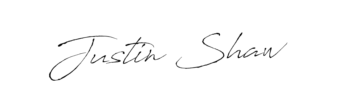 Justin Shaw stylish signature style. Best Handwritten Sign (Antro_Vectra) for my name. Handwritten Signature Collection Ideas for my name Justin Shaw. Justin Shaw signature style 6 images and pictures png