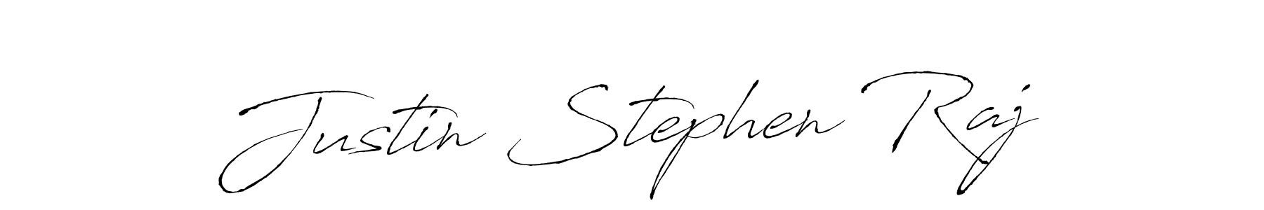 Design your own signature with our free online signature maker. With this signature software, you can create a handwritten (Antro_Vectra) signature for name Justin Stephen Raj. Justin Stephen Raj signature style 6 images and pictures png