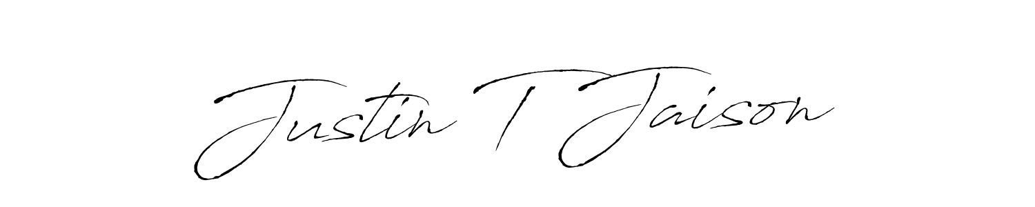 Design your own signature with our free online signature maker. With this signature software, you can create a handwritten (Antro_Vectra) signature for name Justin T Jaison. Justin T Jaison signature style 6 images and pictures png