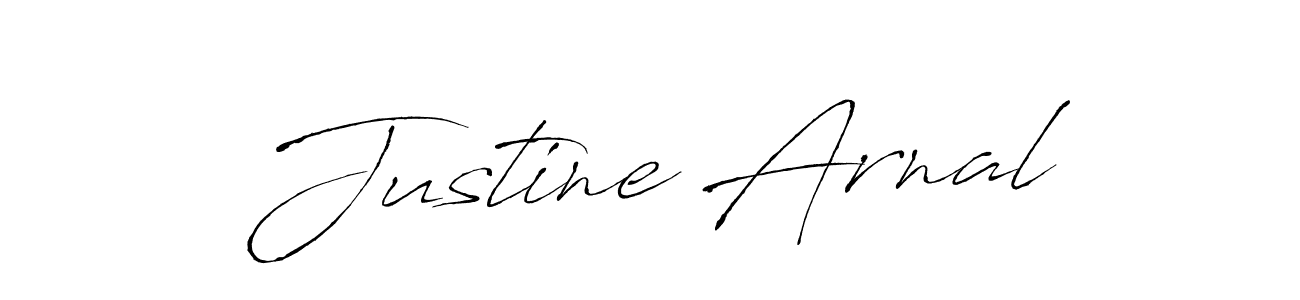 Make a beautiful signature design for name Justine Arnal. With this signature (Antro_Vectra) style, you can create a handwritten signature for free. Justine Arnal signature style 6 images and pictures png
