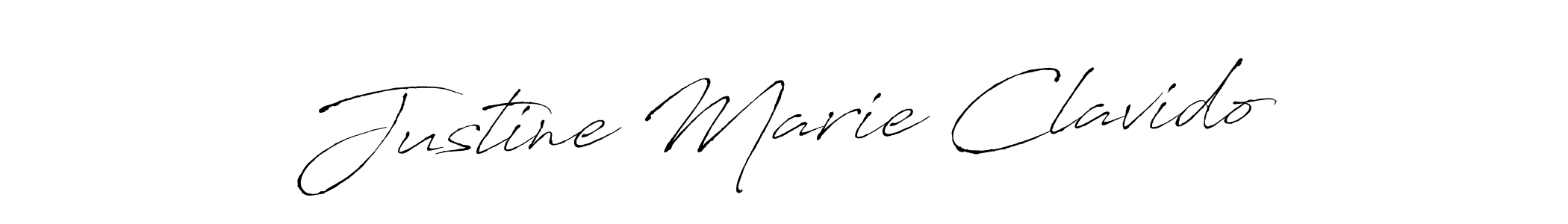 How to make Justine Marie Clavido name signature. Use Antro_Vectra style for creating short signs online. This is the latest handwritten sign. Justine Marie Clavido signature style 6 images and pictures png