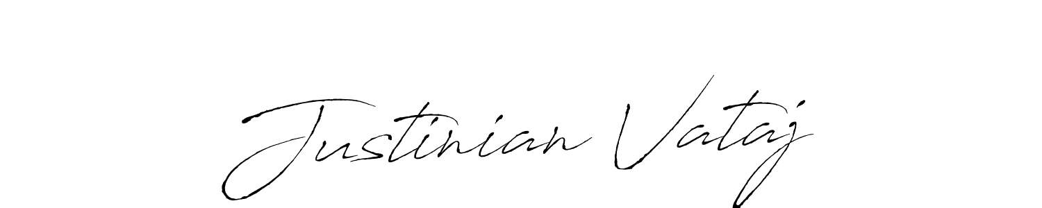 Design your own signature with our free online signature maker. With this signature software, you can create a handwritten (Antro_Vectra) signature for name Justinian Vataj. Justinian Vataj signature style 6 images and pictures png