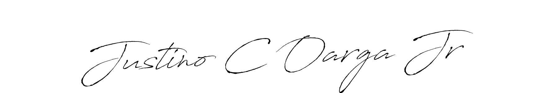 How to make Justino C Oarga Jr signature? Antro_Vectra is a professional autograph style. Create handwritten signature for Justino C Oarga Jr name. Justino C Oarga Jr signature style 6 images and pictures png