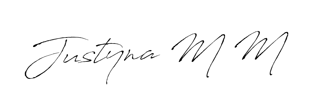 How to make Justyna M M signature? Antro_Vectra is a professional autograph style. Create handwritten signature for Justyna M M name. Justyna M M signature style 6 images and pictures png