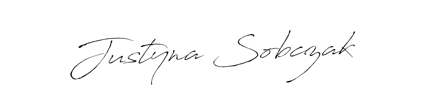 How to make Justyna Sobczak signature? Antro_Vectra is a professional autograph style. Create handwritten signature for Justyna Sobczak name. Justyna Sobczak signature style 6 images and pictures png
