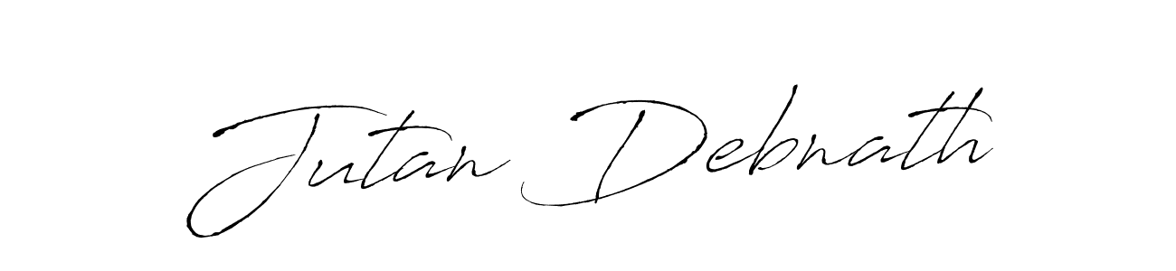 Use a signature maker to create a handwritten signature online. With this signature software, you can design (Antro_Vectra) your own signature for name Jutan Debnath. Jutan Debnath signature style 6 images and pictures png