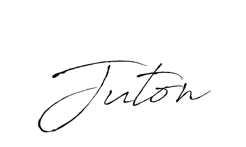 Create a beautiful signature design for name Juton. With this signature (Antro_Vectra) fonts, you can make a handwritten signature for free. Juton signature style 6 images and pictures png