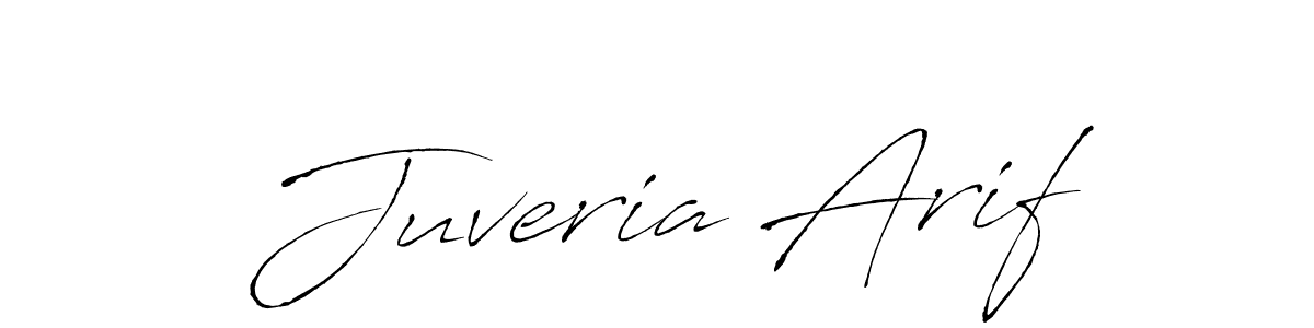 Design your own signature with our free online signature maker. With this signature software, you can create a handwritten (Antro_Vectra) signature for name Juveria Arif. Juveria Arif signature style 6 images and pictures png