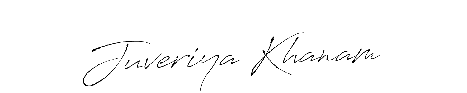 The best way (Antro_Vectra) to make a short signature is to pick only two or three words in your name. The name Juveriya Khanam include a total of six letters. For converting this name. Juveriya Khanam signature style 6 images and pictures png