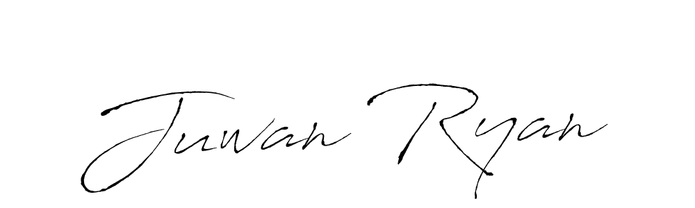 The best way (Antro_Vectra) to make a short signature is to pick only two or three words in your name. The name Juwan Ryan include a total of six letters. For converting this name. Juwan Ryan signature style 6 images and pictures png