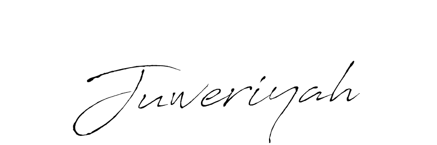 The best way (Antro_Vectra) to make a short signature is to pick only two or three words in your name. The name Juweriyah include a total of six letters. For converting this name. Juweriyah signature style 6 images and pictures png