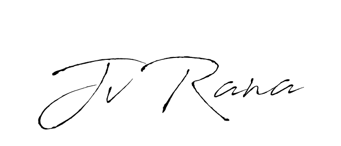 Use a signature maker to create a handwritten signature online. With this signature software, you can design (Antro_Vectra) your own signature for name Jv Rana. Jv Rana signature style 6 images and pictures png