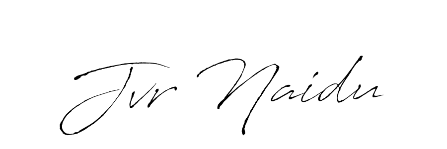 How to make Jvr Naidu name signature. Use Antro_Vectra style for creating short signs online. This is the latest handwritten sign. Jvr Naidu signature style 6 images and pictures png