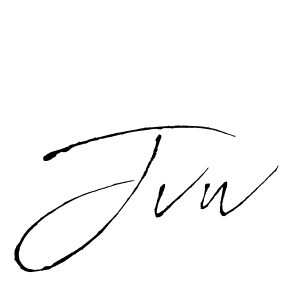 Use a signature maker to create a handwritten signature online. With this signature software, you can design (Antro_Vectra) your own signature for name Jvw. Jvw signature style 6 images and pictures png