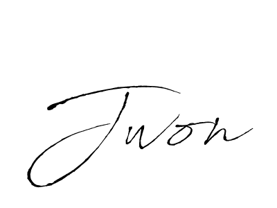 Use a signature maker to create a handwritten signature online. With this signature software, you can design (Antro_Vectra) your own signature for name Jwon. Jwon signature style 6 images and pictures png