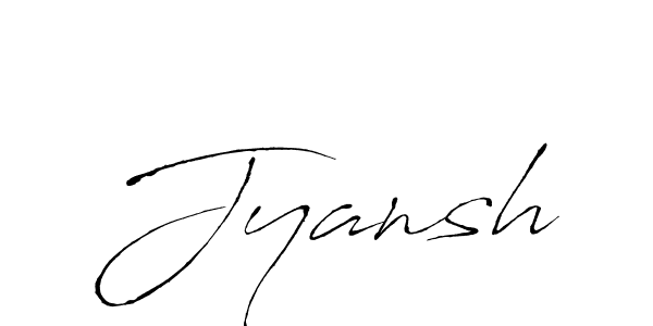 Use a signature maker to create a handwritten signature online. With this signature software, you can design (Antro_Vectra) your own signature for name Jyansh. Jyansh signature style 6 images and pictures png