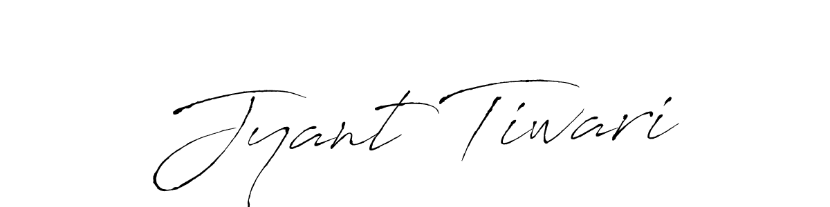 The best way (Antro_Vectra) to make a short signature is to pick only two or three words in your name. The name Jyant Tiwari include a total of six letters. For converting this name. Jyant Tiwari signature style 6 images and pictures png